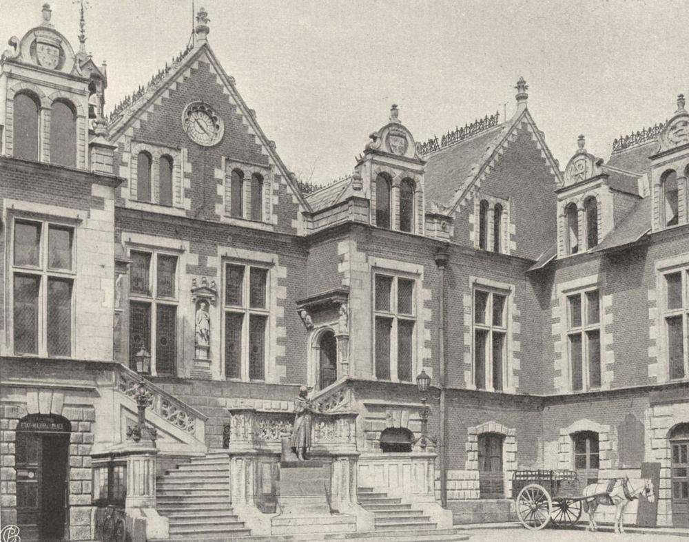 LOIRET. Hôtel de ville d'Orléans. SMALL. 1903 old antique print picture